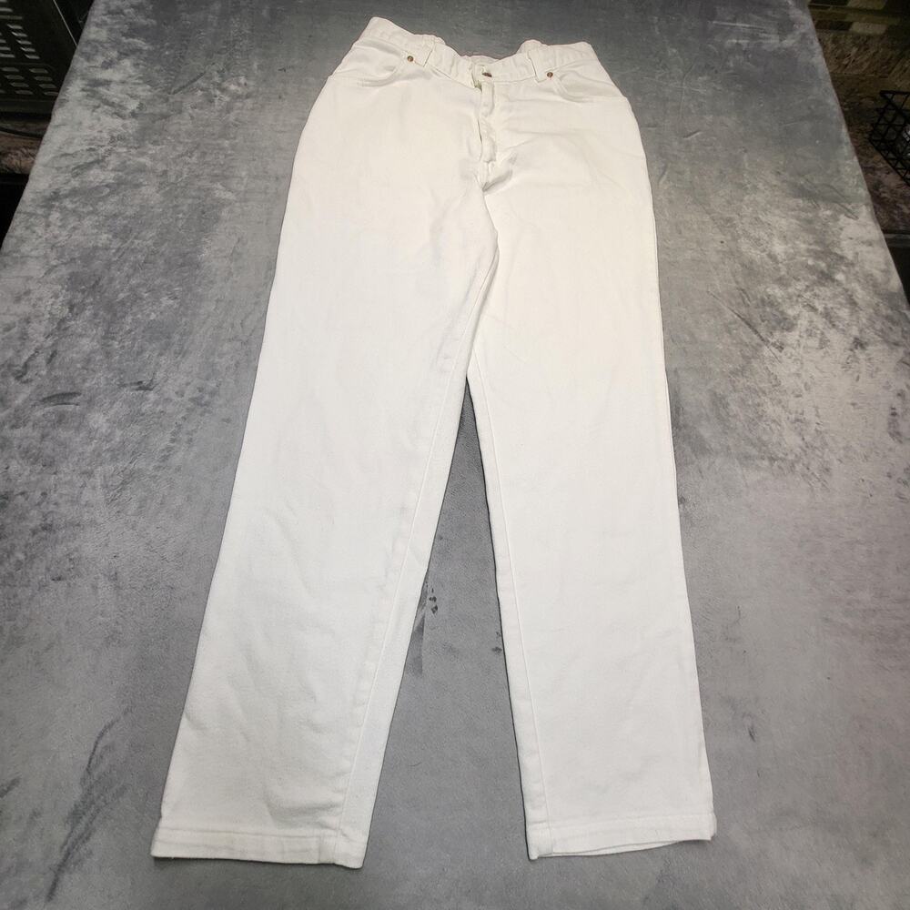 Vintage Levis Jeans Womens 16 White Straight Light Wash 5-Pocket Made In USA 90s